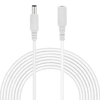 

White Color DC 12V Extension Cable 0.5M 1M 2M 3M 4M 5M 6M 7M 8M 10M 5.5mm*2.1mm Power Cord Extend Wire For CCTV Home Appliance