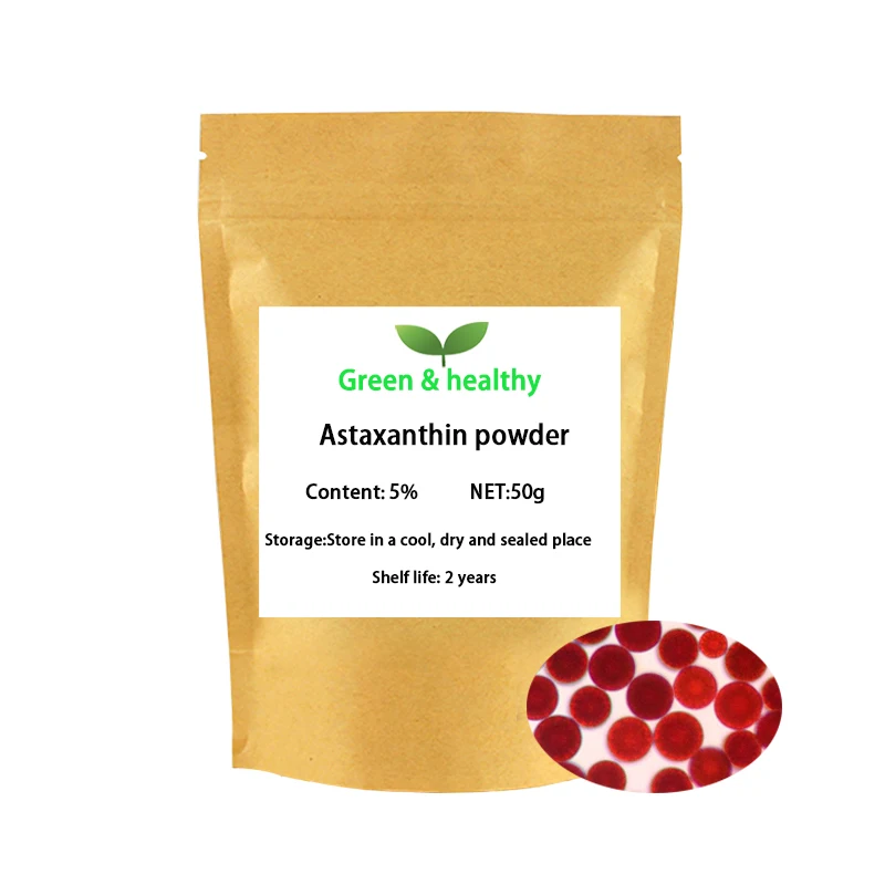 

5% natural astaxanthin powder 10g-200g one haematococcus Pluvialis Extract Anti-aging antioxidants,free shipping