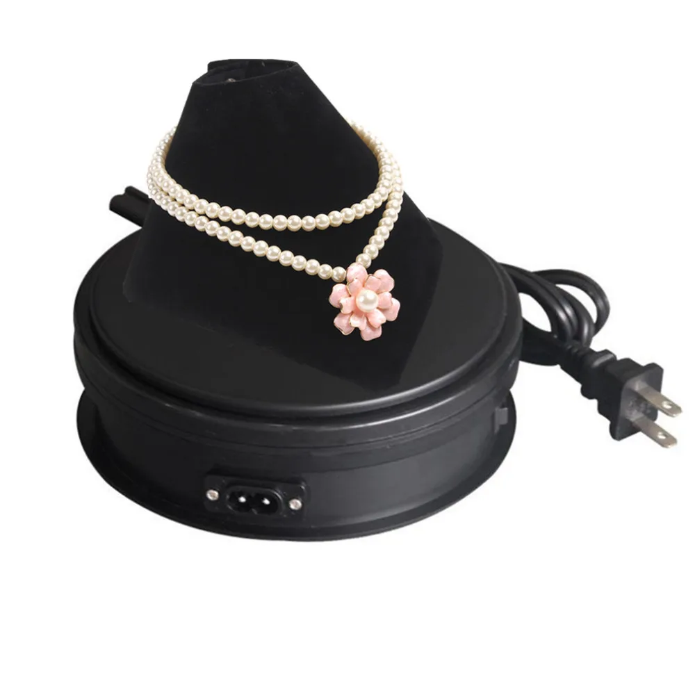 

15cm Black Electric Motorized Display Stand Rotating Turntable for Jewelry Model show and 4k 3D HD Photography video