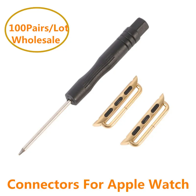 100Pairs 38mm 42mm Stainless Steel Connectors For Apple font b Watch b font Quick Release Buckle
