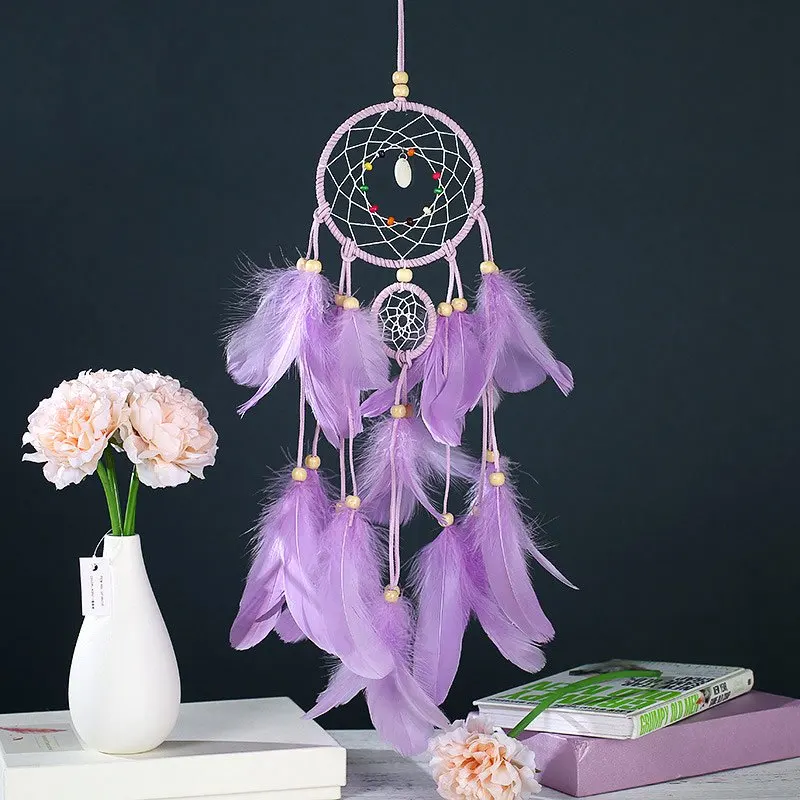 

4 Colors Dream Catcher Indian Style Traditional Handmade Mascot Ornament Christmas & Birthday Gift Exquisite Dream Catcher