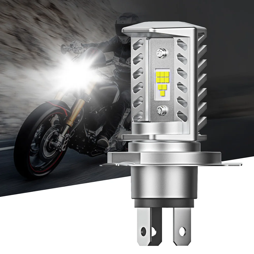 1600LM H4 светодиодная фара для мотоцикла 12V HS1 Led 9003 LED мото лампы 6500K белая аксессуары