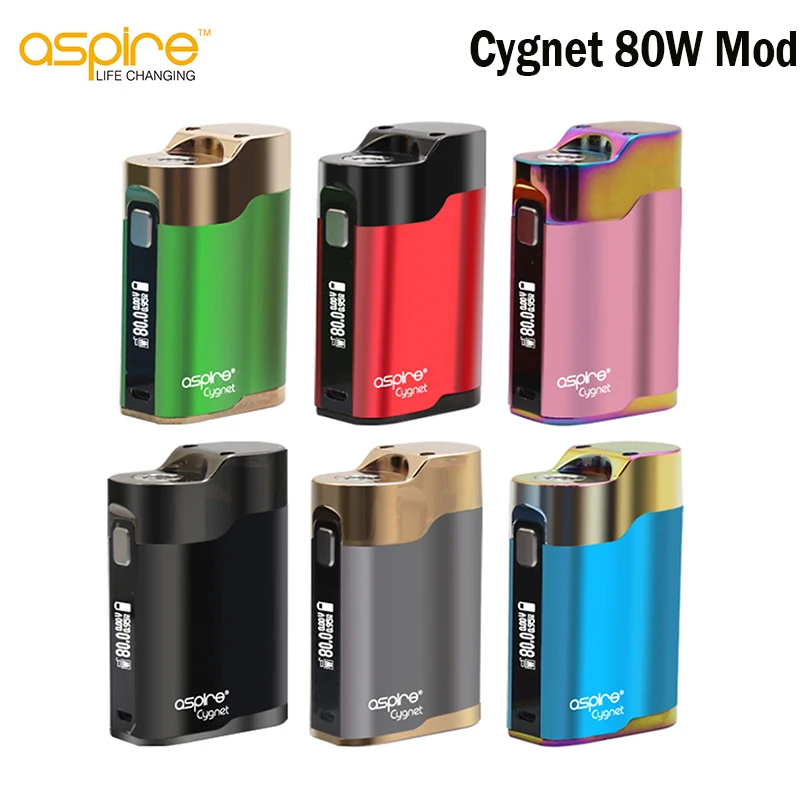 

Original Aspire Cygnet 80W Vape Box Mod 0.86 inch OLED Screen Electronic Cigarette Mod Without 18650 Battery E cigarettes Mod