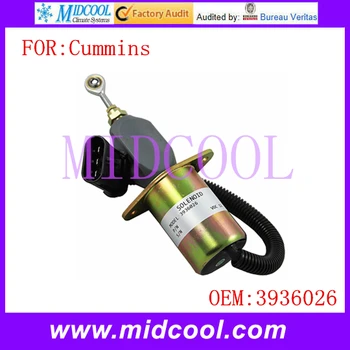 

New Auto Engine Fuel Shut Down Shutoff Solenoid Valve use OE NO. 3936026 for Cummins