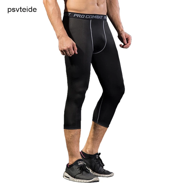 psvteide Compression Man Sport Capri Pants Men Sports Tights For Men Basketball  Tights Male Compress Run