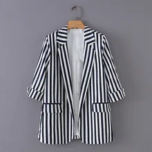 Mr.nut Korean fashion striped casual women's suit jacket Office Lady women blazers and jackets Mr.nut Korean fashion striped casual women's suit jacket Office Lady women blazers and jackets