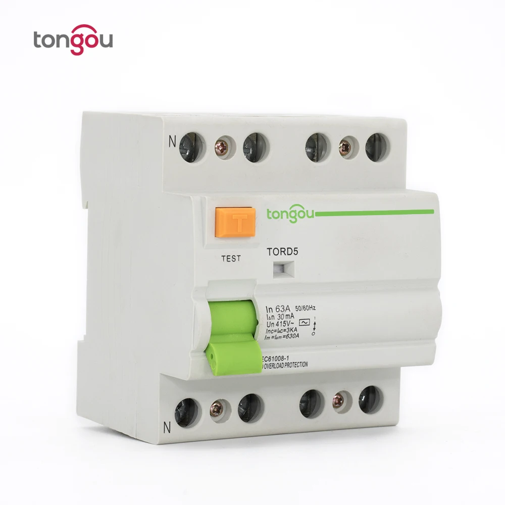 

4P AC 63A 30mA 110V~240V Residual Current Circuit Breaker RCCB RCD