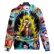 LUCKYFRIDAYF 3D One Piece Hoodies Homens Moletom Anime Moda Kpop Casual 2018 Chegada Nova Unisex Adulto/Criança Macio Moletom(China)