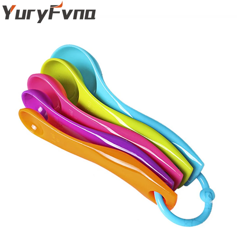 YuryFvna набор из 5 мерных ложек 1/2. 5/5/7. 5/15 мл красочная пластиковая мерная ложка