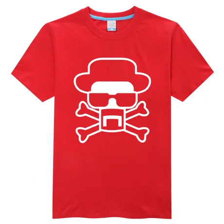 Футболка «heisenberg», футболка «Break Bad », официальная 5 цветов, S-6XL, светящаяся футболка - Цвет: Красный
