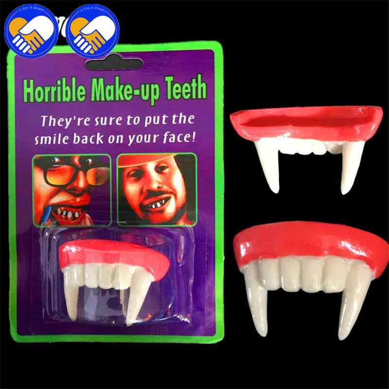 Beli Mainan Mimpi 5 Pcs Halloween Cosplay Dentures Zombie Vampire Teeth Ghost DEVIL Fangs Alat Peraga Kostum Pesta Salah Teeth mainan Prank