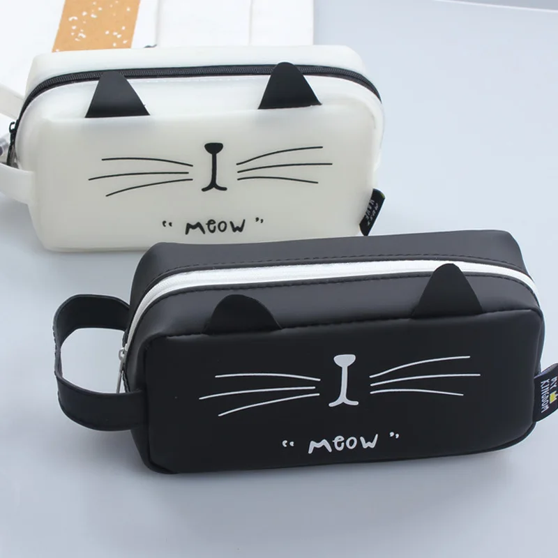 

Penalty Cartoon Kingdom of cats Canvas Large Capacity Pencil Bags Stationery Stroage Organizer Bag Escolar School Office Supply