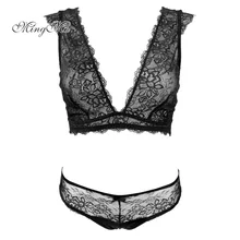 Тонкий кружевной соблазнительный сексуальный прозрачный и удобный комплект с бюстгальтером, пуш-ап и бюстгальтер для молодых женщин, комплект нижнего белья, черный и белый цвет