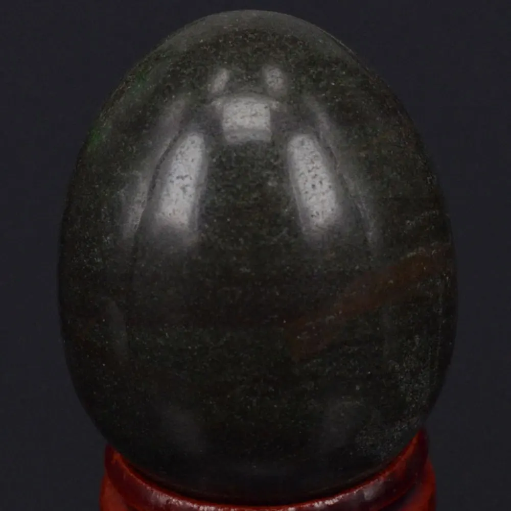 Natural Green Stone Sphere Egg Chakra Crystal Reiki Healing Carved Decorative Crafts W/Stand, Minerals