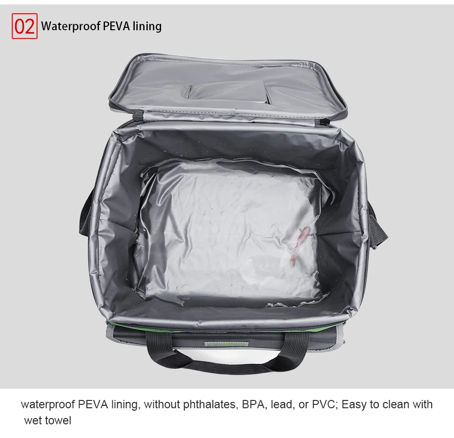 Fresco com Tampa de Acesso Térmico para Homem e Mulher Mier Vários Bolsos Piquenique Cooler Tote Macio Bolsa Rápido Grande Isolado Almoço 6 High Quality Esporte e Lazer