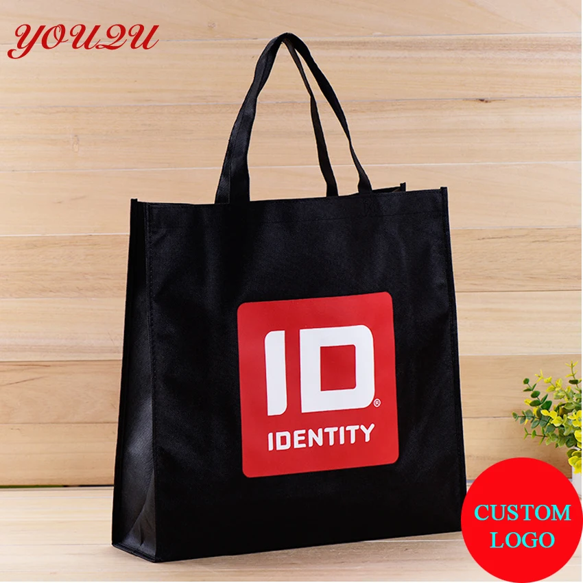 

40*30*8cm non woven big tote bag advertisement packing bag eco-friendly shopping bags OWN LOGO PRINTING