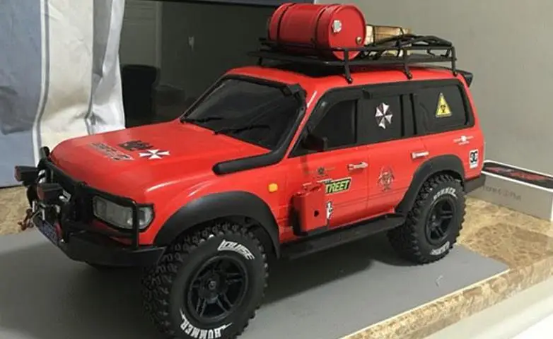 RC металлический лоток для багажа с лестницей для LC80 LAND CRUISER 1/10 RC SCX10 осевой гусеничный корпус# M2324 жесткий корпус