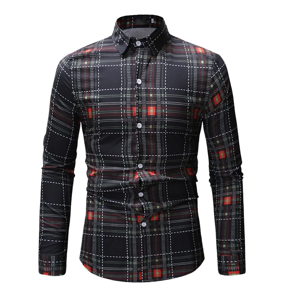 2019 Для мужчин s на весну и зиму Camisa Masculina Формальные Повседневное короткий рукав