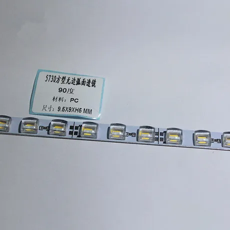 10 квадратная форма pcs 5730 SMD плоско объектив 9,5x9x5 мм градусов 90