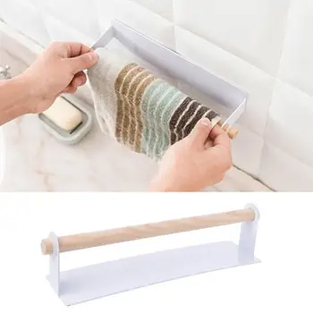

Roll Tissue Shelf Adhesive Paper Towel Holder Storage Rack Sundries Organizer Storage Cupboard Toliet Paper Holder