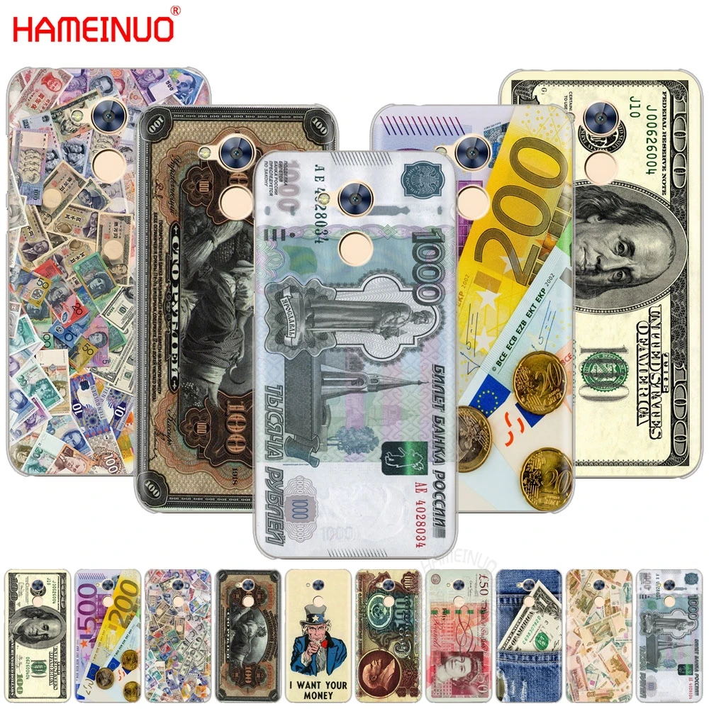 HAMEINUO денежные деньги доллар рубль чехол для телефона Huawei Honor V10 4A 5A 6A 7A 6C 6X 7X 8 9 NOVA 2 2S