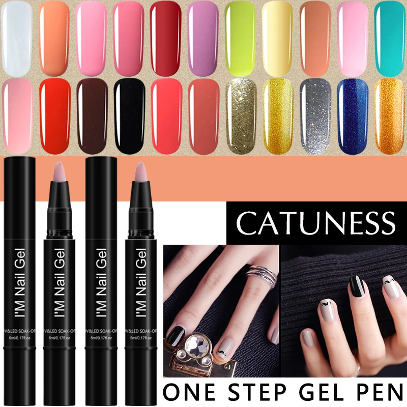 

CATUNESS 2019 Newest Uv Gel Nail Polish Led Nail Lacquers Semi Permanent Rainbow Nail Polish Lacquer Gel 3 In 1 Varnish Sequins