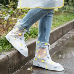 ИД Водонепроницаемый непромокаемые туфли для многократного применения Чехлы для дождливый день нескользящей Женские ботинки галоши