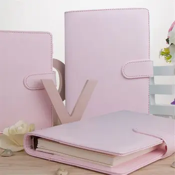 

A5 Weekly Monthly Planner Diary Classic Loose-Leaf-Ring-Binder Notebook Cover, Pink