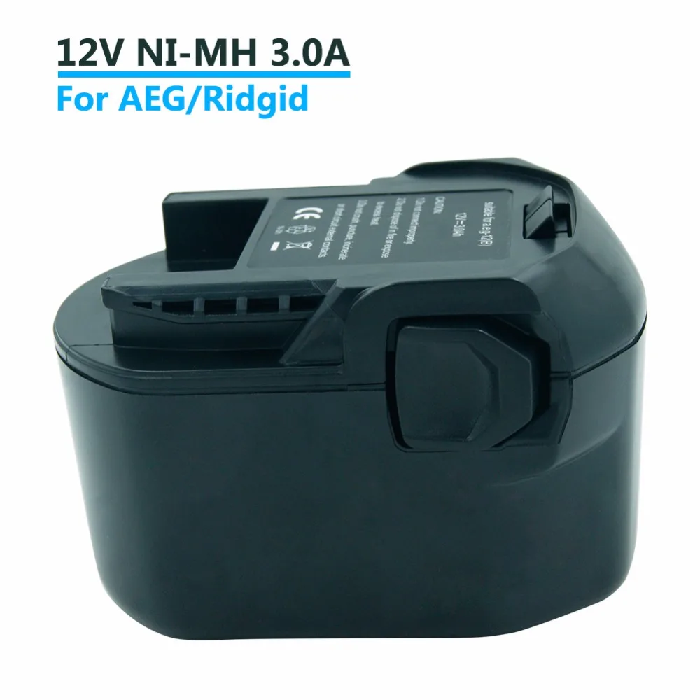 3000mah Ni-mh 12v Cordless Tools Battery For Aeg/ridgid Aeg Bs 12 G ...