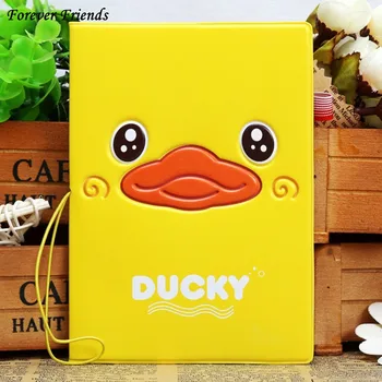 

ForeverFriends Fashion PU&PVC passport Cover , ID Credit Card Cover business Card -ID Holders for travel - yellow duck pattern