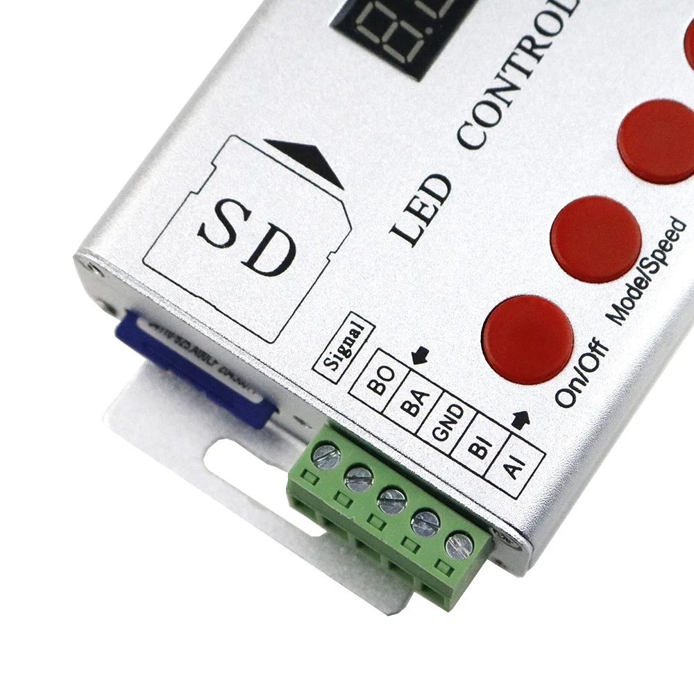 Светодиодный пиксельный контроллер для программ sd-карт 2048 пикселей контроллер dmx консоль TM1809 WS2811 ws2801 LPD8806 WS2812 DMX Светодиодная лента 5-24