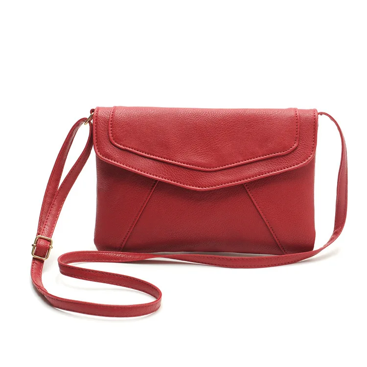 Винтажные кожаные сумки Лидер продаж женские свадебные клатчи дамские вечерние сумочки известный дизайнер сумки через плечо - Цвет: Red