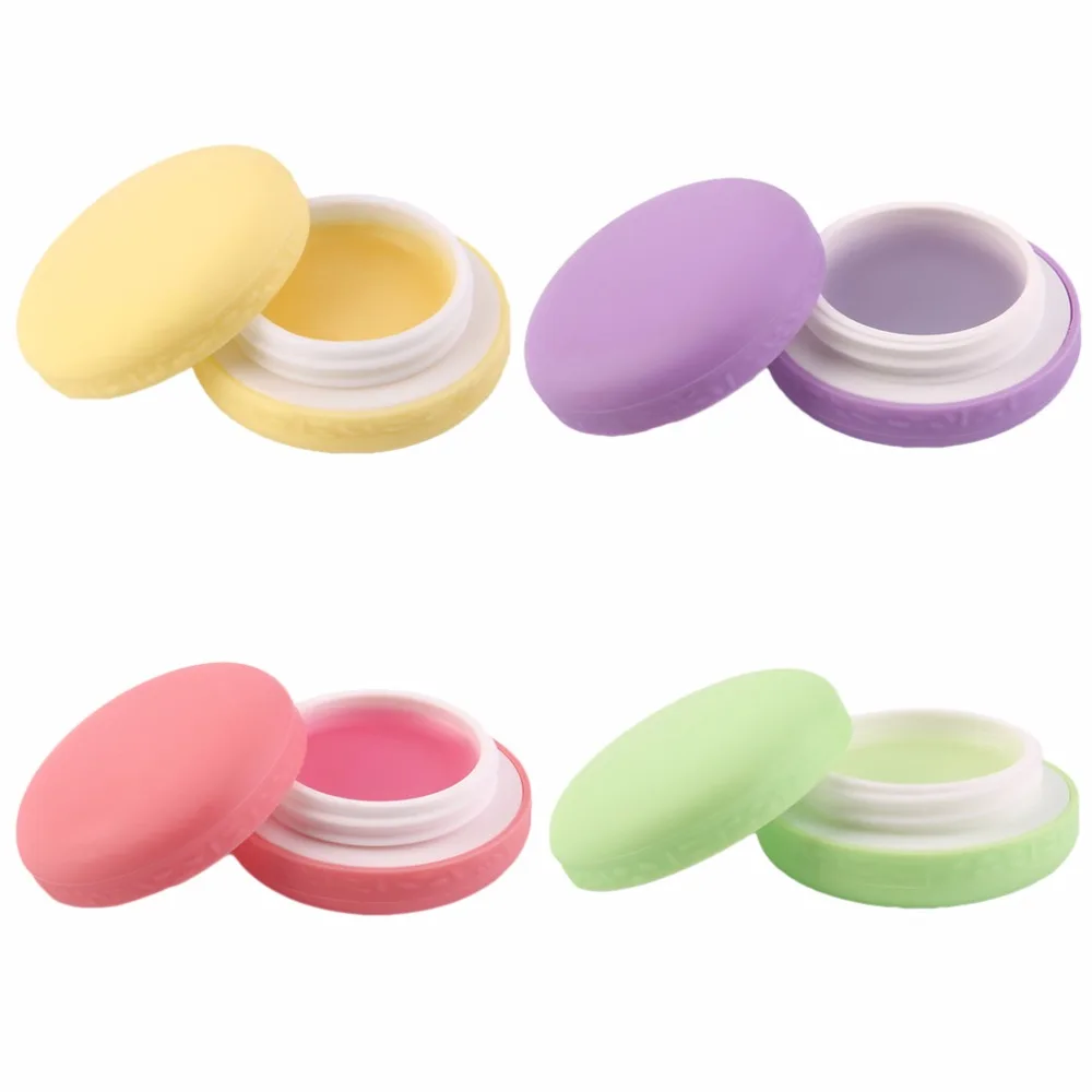 Macarons Lip Balm Round candy Natural Plant lip gloss Lipstick Fruit Embellish Lip Balm (9)
