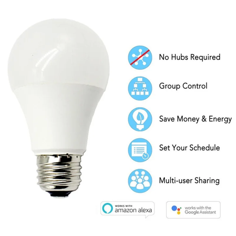 

Smart home LED Bulb Wireless Wifi E27 Bulb Lamp Voice/APP remote control lighting 11W 110V/220V work with Alexa and Google home