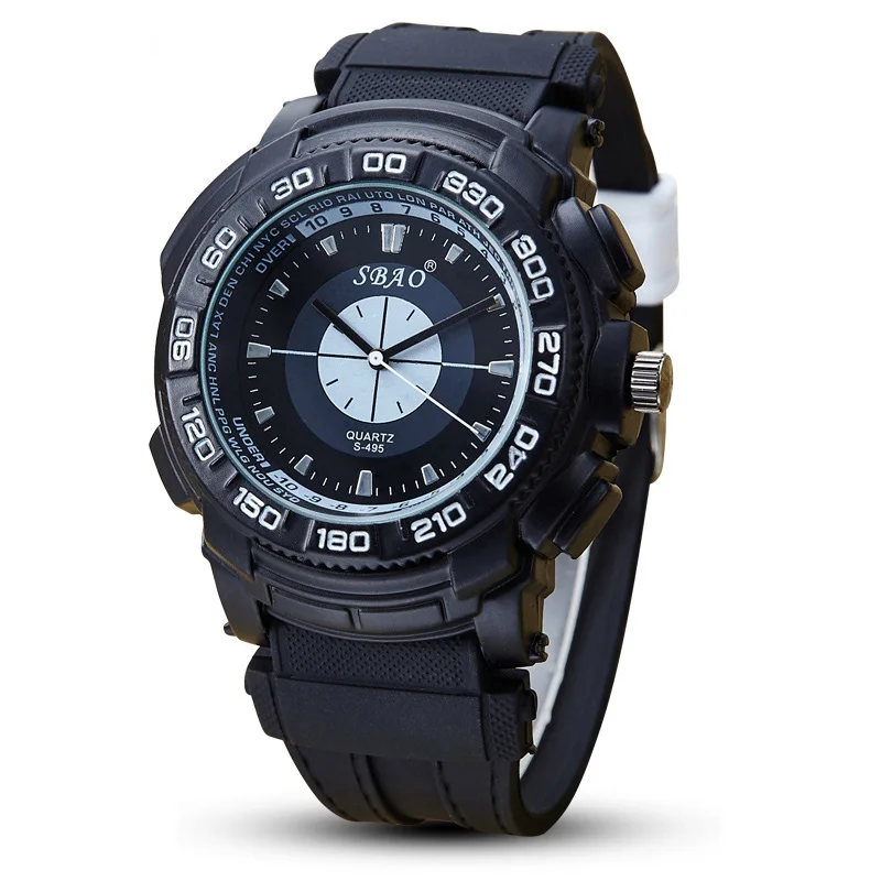 Korean Men quartz big dial Sport wristwatch Fashion mens Automatic waterproof army military