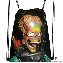 CustomMars-Attack-монстры-походная сумка на шнурке для мужчин и женщин милый рюкзак для детей(черная спинка) 31x40 см#20180611-03-153