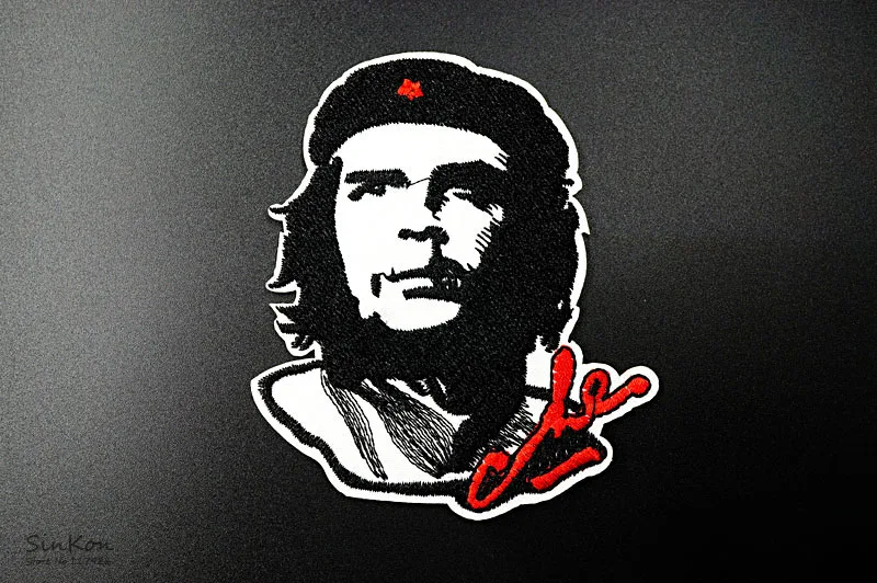 Che Guevara(Размер: 8,0X9,3 см) DIY Значки для одежды нашивка вышитая аппликация, этикетка для шитья одежды наклейки одежда орнамент