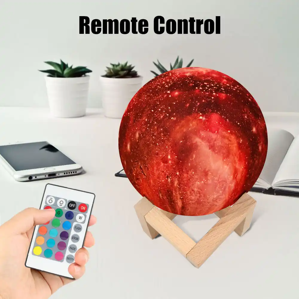 3d Print Galxy Moon Lamp 15cm 7 Color Change Stary Sky Night Lamp Planet Night Light Star Moon Home Decoration Creative Gift Aliexpress