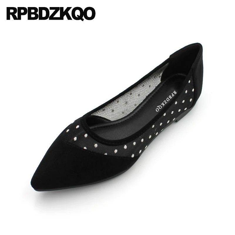 negras suaves para mujer, puntiagudos sin cordones, de color gris|Zapatos planos de mujer| - AliExpress