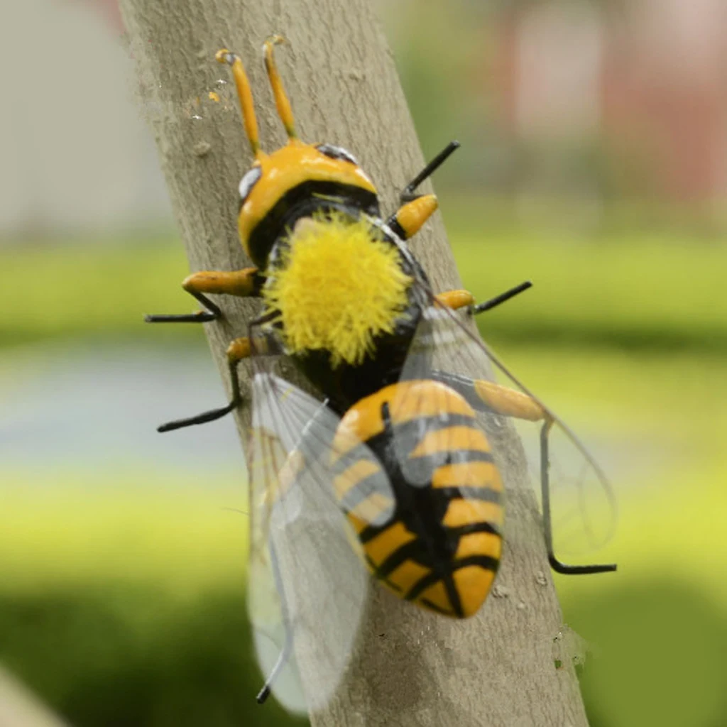 Летние насекомых Статуя Дерево Газон Орнамент поделки животных скульптура, Декор подарок пчелы