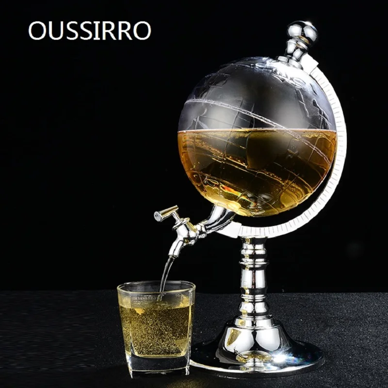 

OUSSIRRO Creative Globe Shape Dispenser Storage Unique Design Pub Beverage Liquor Beer wine Weeding Party Liquid Drinking Tools