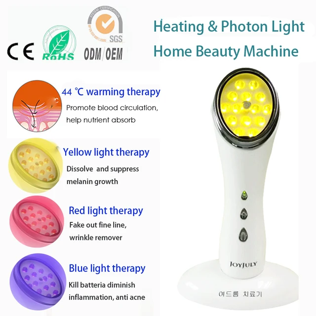 Professional Heating bio light therapy pdt skin whitening facial firming acne wrinkle freckle