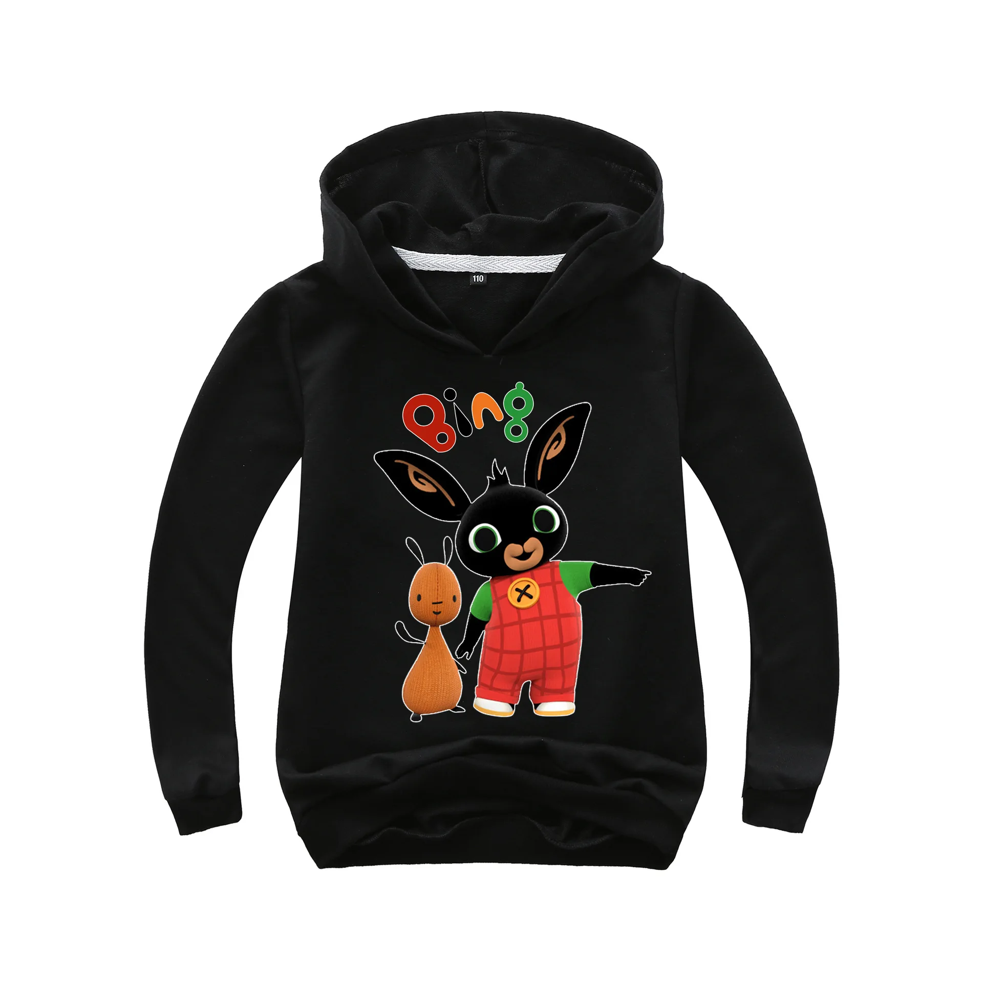 Новейшая детская футболка с Банни Bing свитер с длинными рукавами, одежда футболка детская футболка для мальчиков и девочек Enfant/пальто - Цвет: Черный