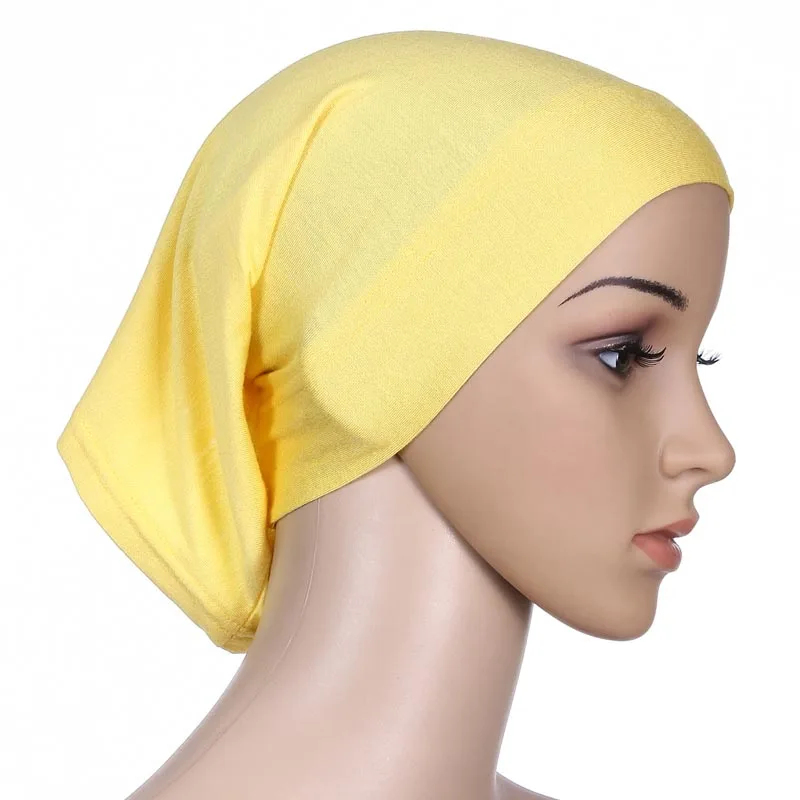 Исламский мусульманский женский головной шарф мерсеризованный хлопок подшарф Обложка чепчик капот простые шапки внутренние хиджабы 10 шт./партия