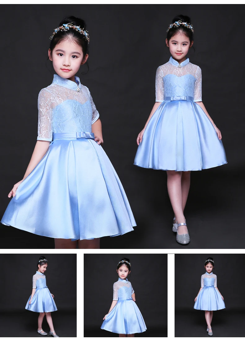 Baby Girl Kid Evening Party Dresses For Girl Wedding Princess Clothing 2017 New Solid Color Bow Moderator Dress Children Clothes HTB17 uSSFXXXXXtXpXXq6xXFXXX7 - Baby Girl Kid Evening Party Dresses For Girl Wedding Princess Clothing 2017 New Solid Color Bow Moderator Dress Children Clothes