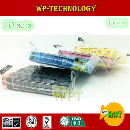 

[ 10 sets ] compatible ink cartridge suit for T1711 -T1714 ,suit for Epson XP-33/103/203/207/303/306/403/406/313/413 etc