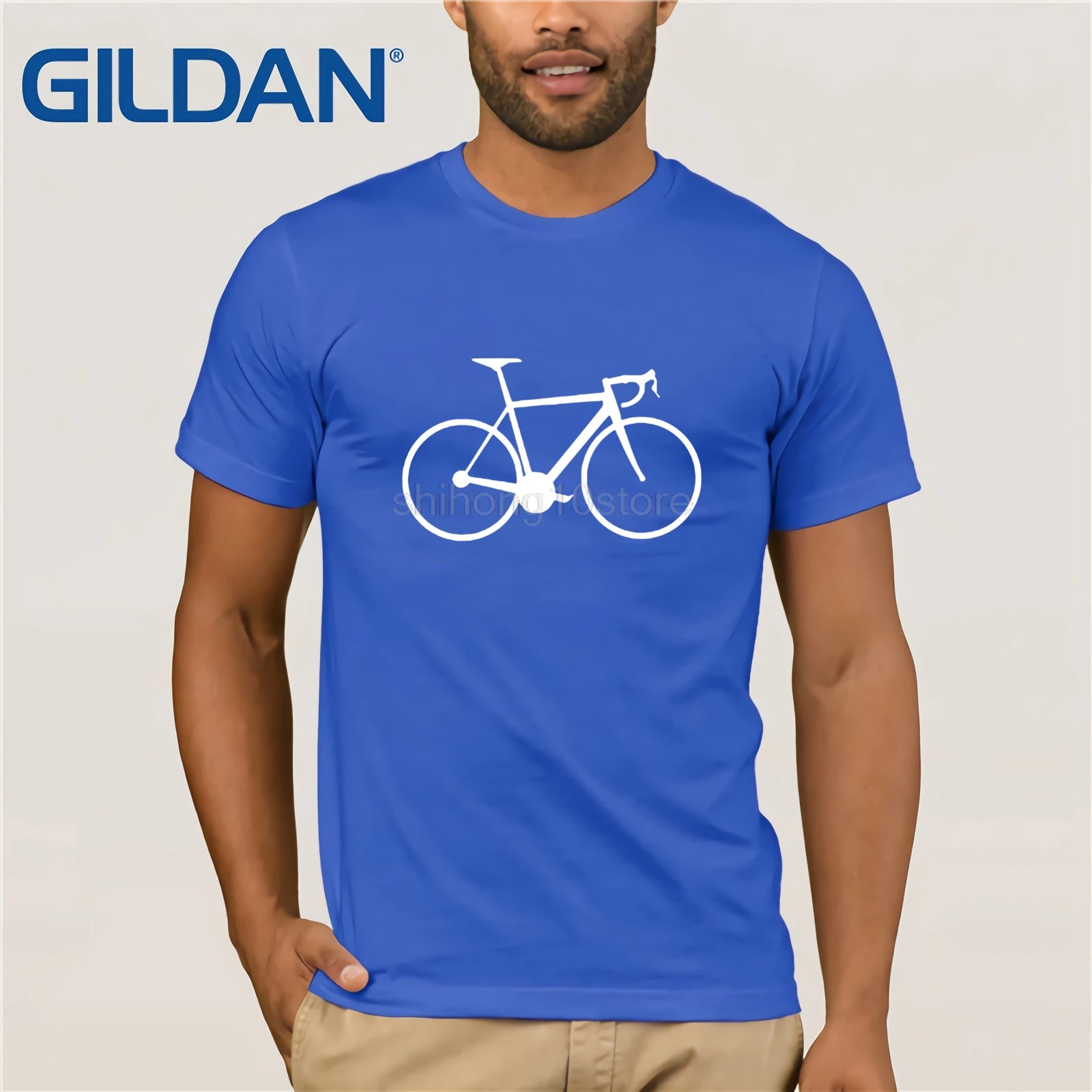 GILDAN Newest Men's Funny Summer Men Clothing Race Road Biker Cycle Men T Shirt Great Quality Funny Man Cotton Tees