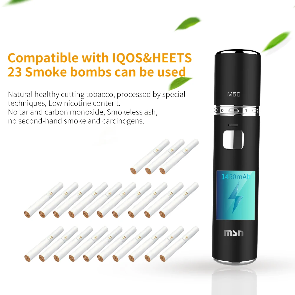 New 2019 E Cig 100% Original MSN M50 HNB ICOS Heat Not Burn Electronic Cigarette Kit Compatibility With iQOS Popular in Japan New 2019 E Cig 100% Original MSN M50 HNB ICOS Heat Not Burn Electronic Cigarette Kit Compatibility With iQOS Popular in Japan