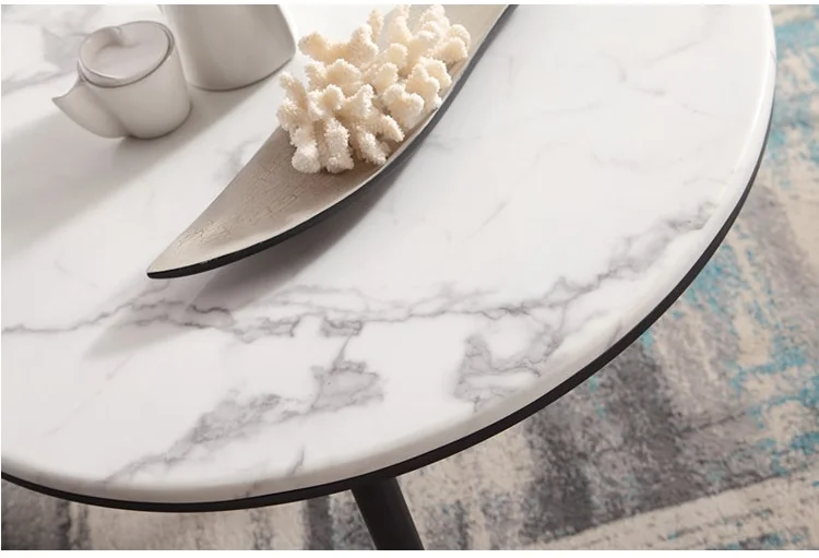 Nest Coffee Table / 60cm+50cm Marble Top / 55cm +45cm High Metal Stand Nest Coffee Table / 60cm+50cm Marble Top / 55cm +45cm High Metal Stand