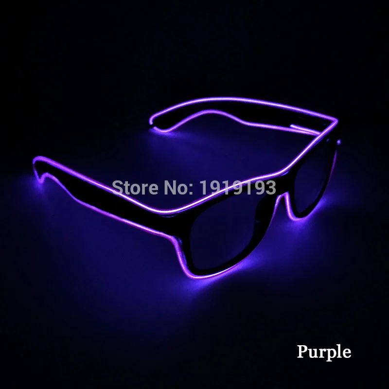 Лидер продаж 20 Тип мигающий EL wire популярное стекло Новинка освещение светодиодный неоновый светящийся стекло для свадебного украшения - Цвет: Purple 1